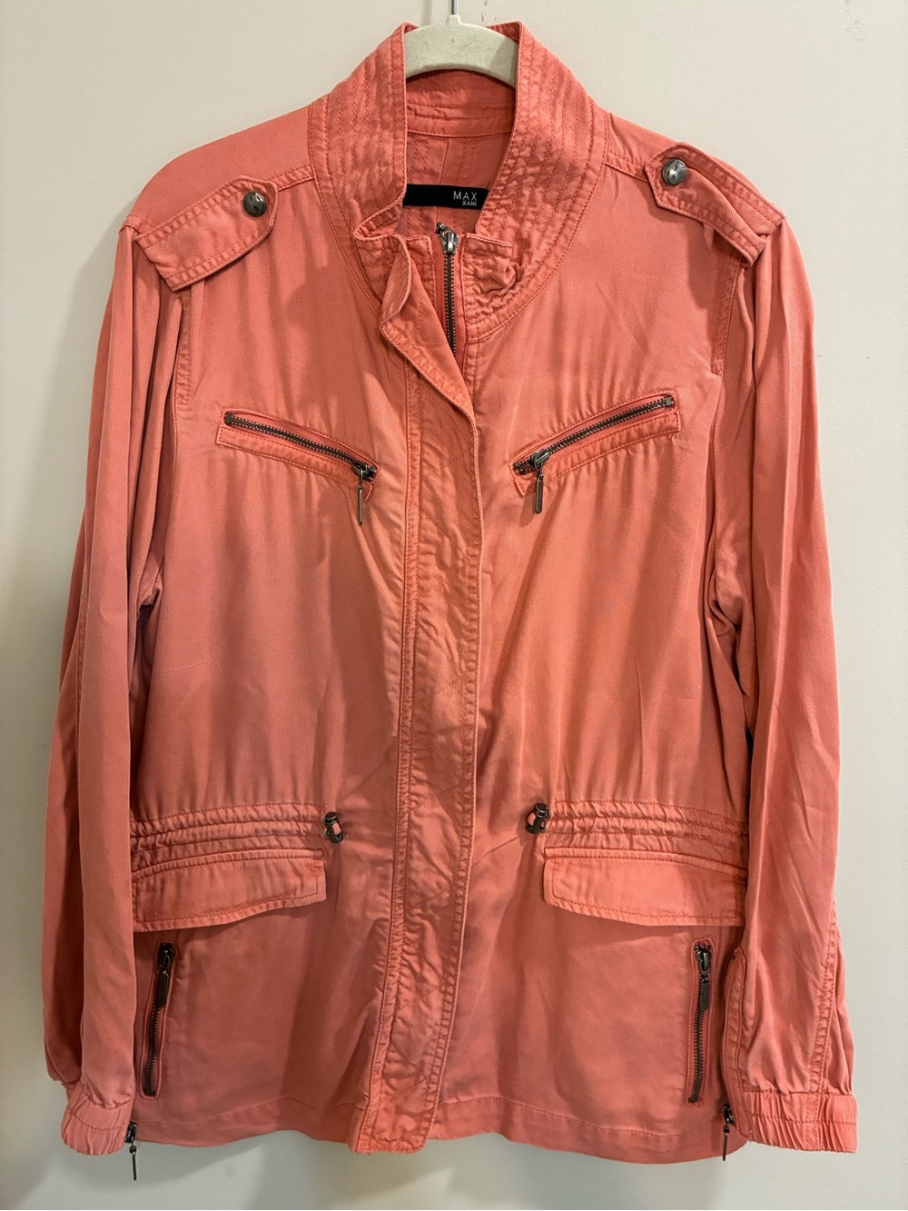 Max Jeans Coral Utility Jacket with Zip Pockets Size Large